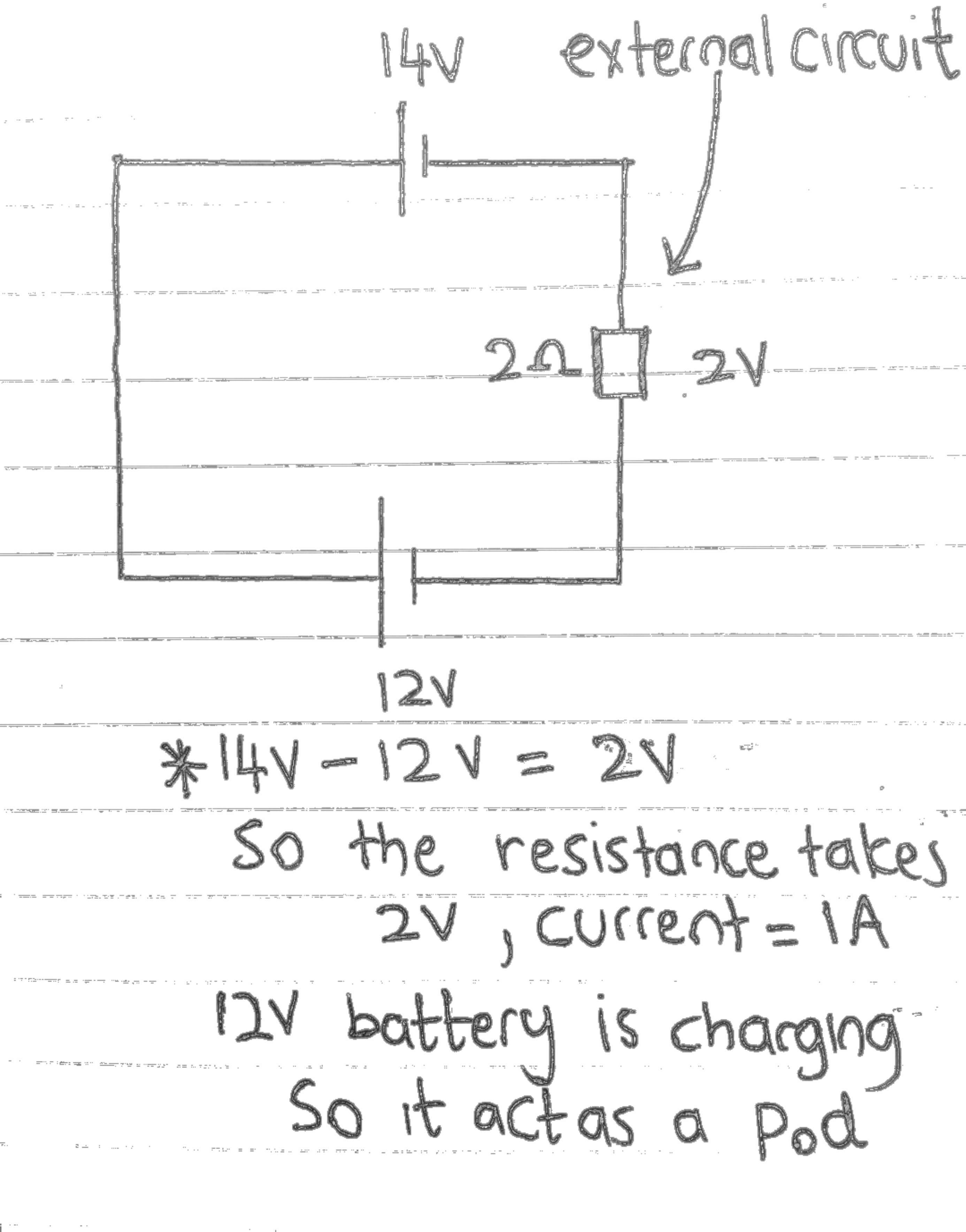 A 9702 Physics Past paper worked example question for kirchoff's law