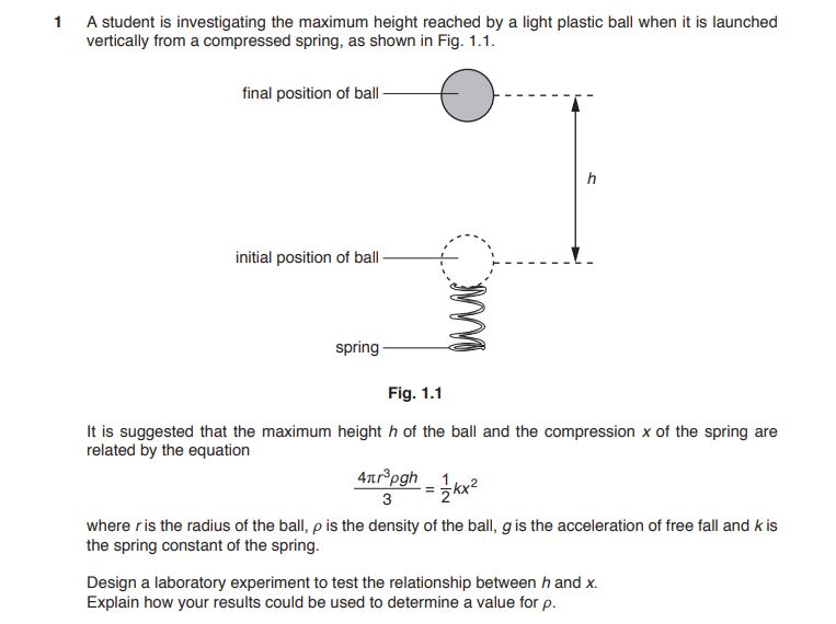 Question 5 for paper 5
